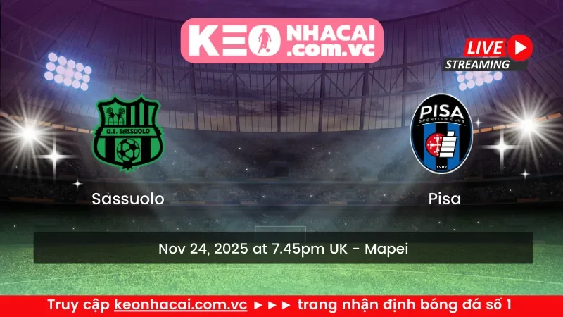 Sassuolo vs Pisa
